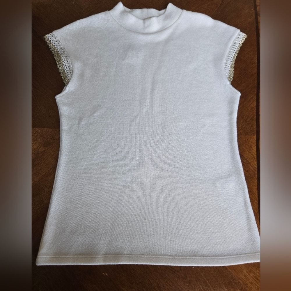 Zara, Elegant Cream Women's Top. Sz M - Picture 8 of 10
